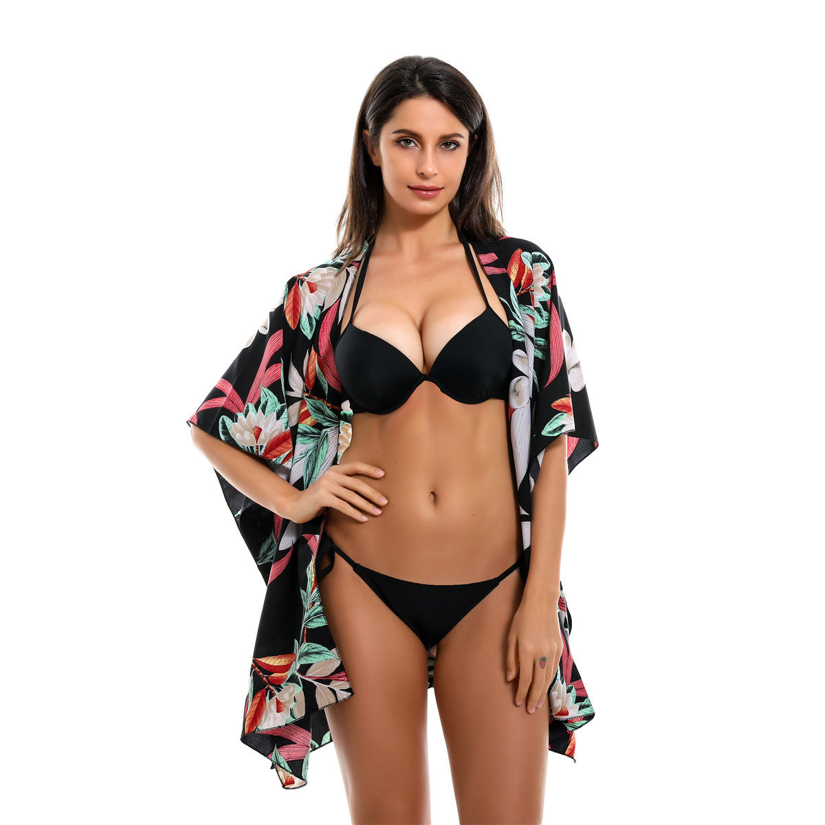 Spring Summer Fresh Floral Print Sun Protection Cardigan Bella Mia