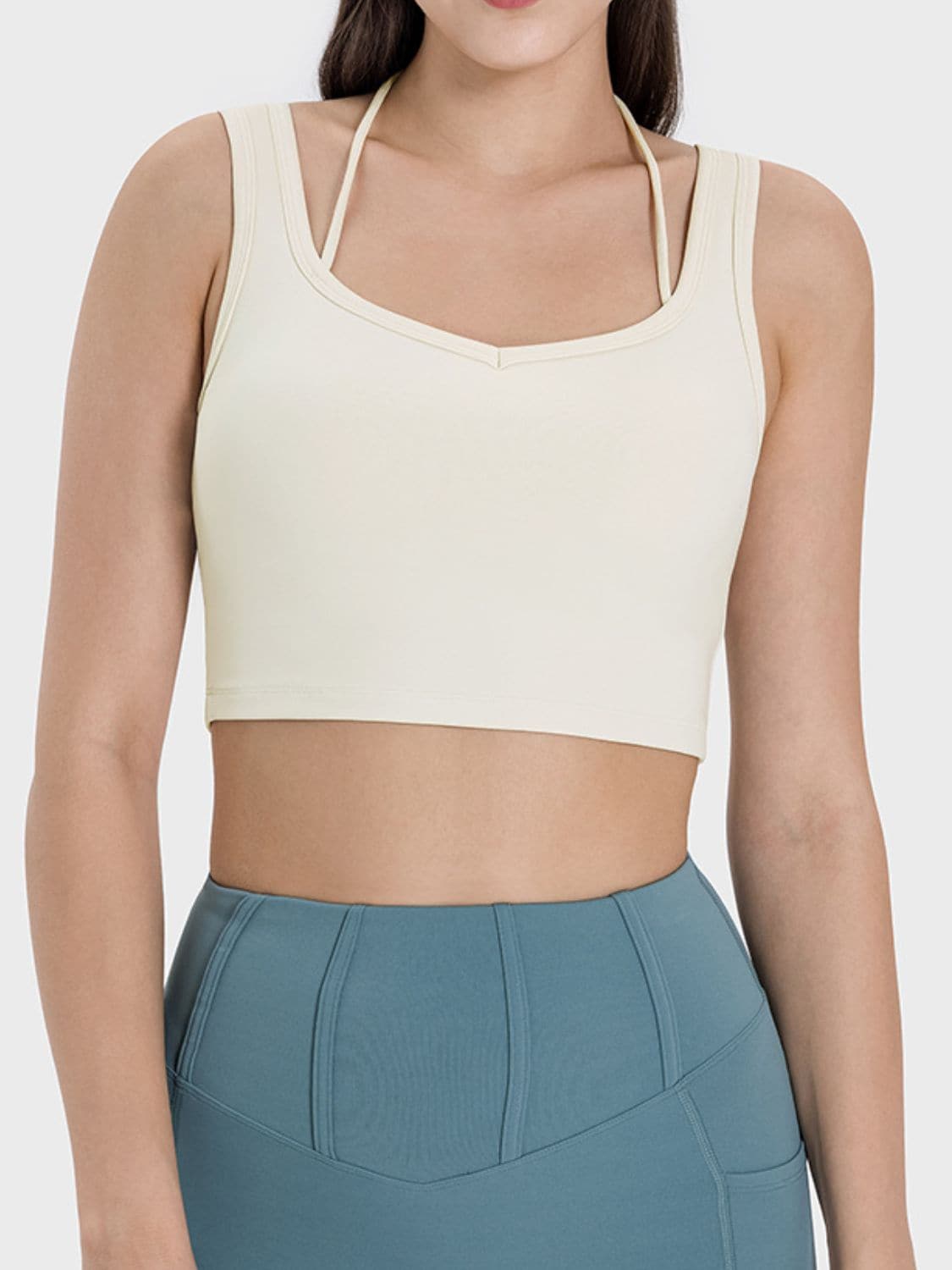 Crisscross Square Neck Active Tank.