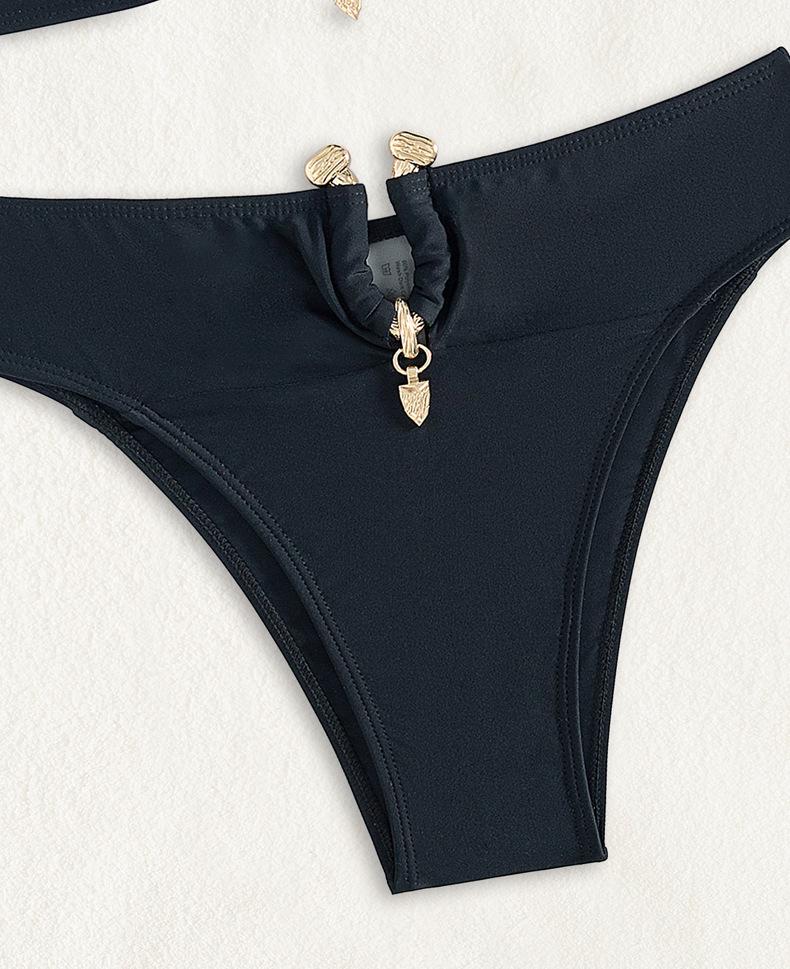 Solid Color Tube Top Bikini Sexy Split Swimsuit Set Women Bikini Swimsuit Bella Mia