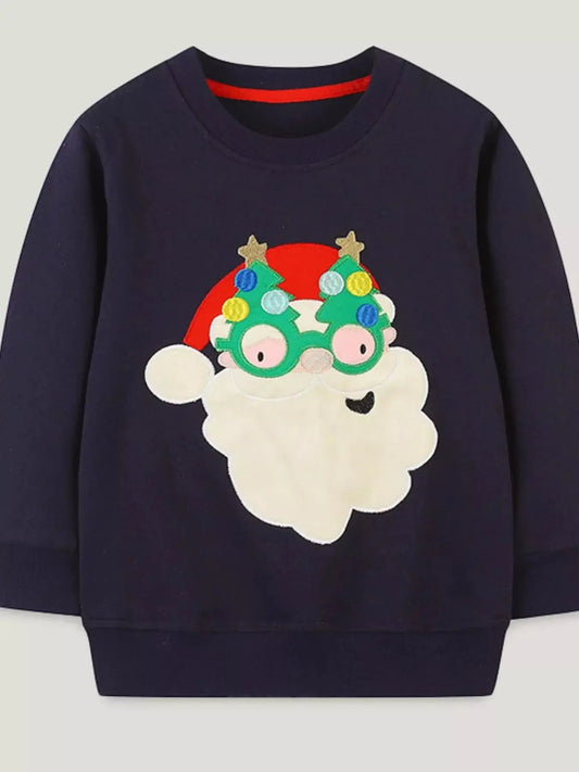 Children's Christmas Santa Crew Neck Sweatshirt Simply Love