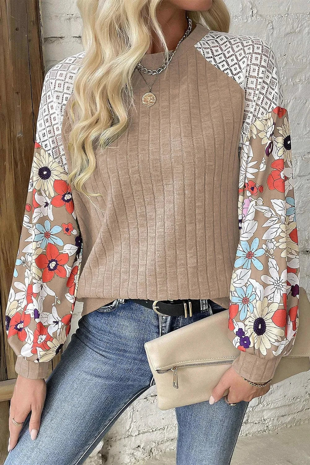 Printed Round Neck Long Sleeve TopFeatures: Basic style
Sheer: Opaque
Stretch: Slightly stretchy
Material composition: 97% polyester, 3% elastane
Care instructions: Machine wash cold. Tumble dry low.Love Salve Printed Round Neck Long Sleeve TopShirts