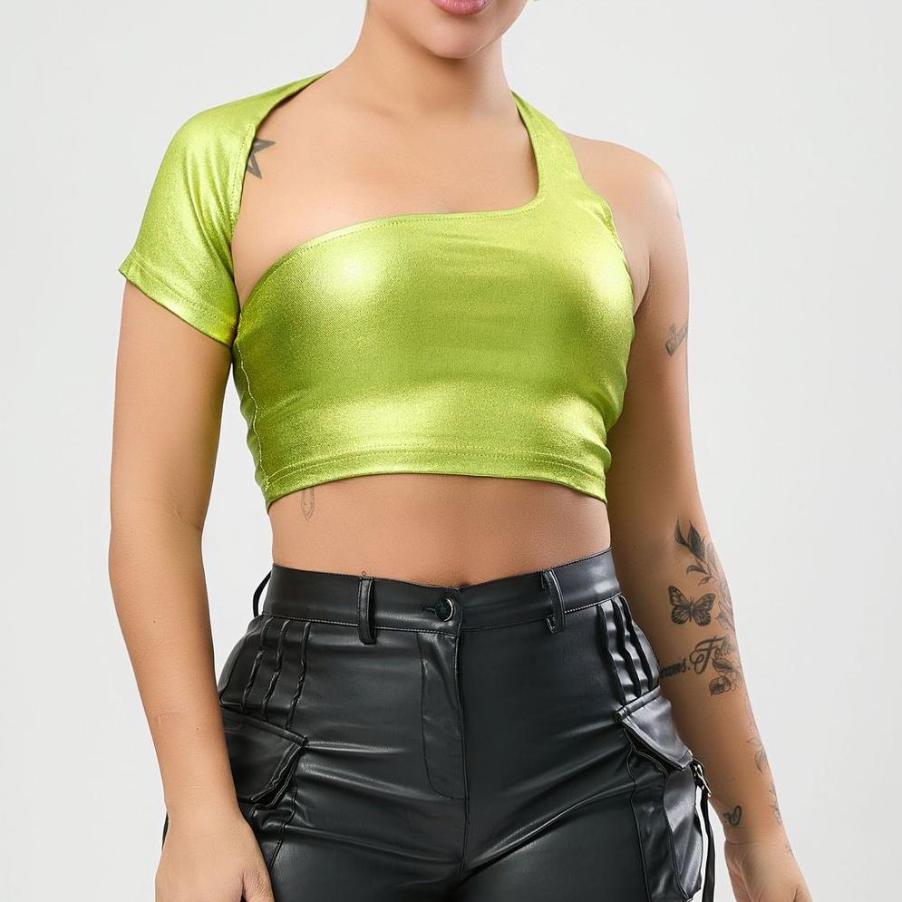 Arrival Fluorescent Color Slim Fit Oblique Shoulder Tops Slimming Halter Tight Women Vest Bella Mia