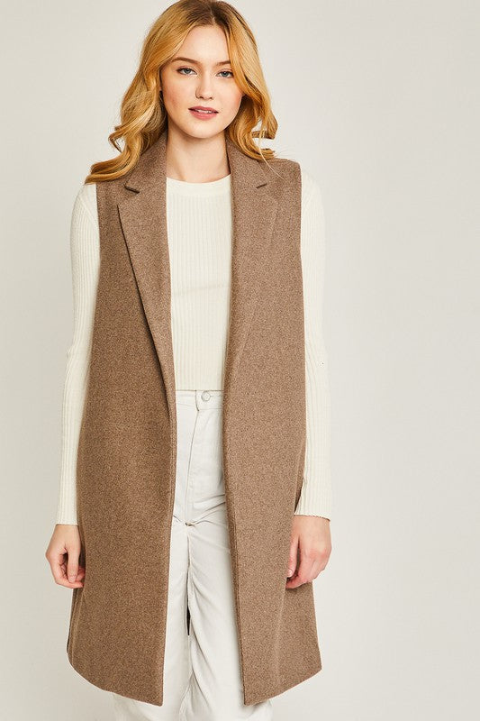 JQ Fleece Long Line Vest