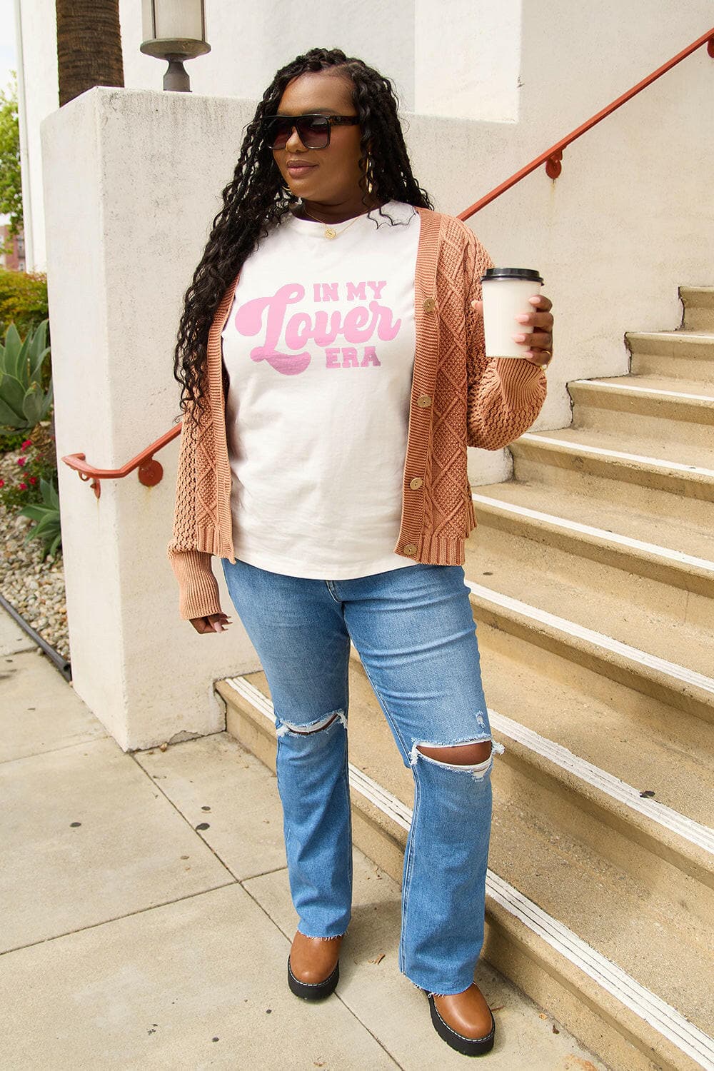 Simply Love Full Size IN MY LOVER ERA Round Neck T-Shirt.