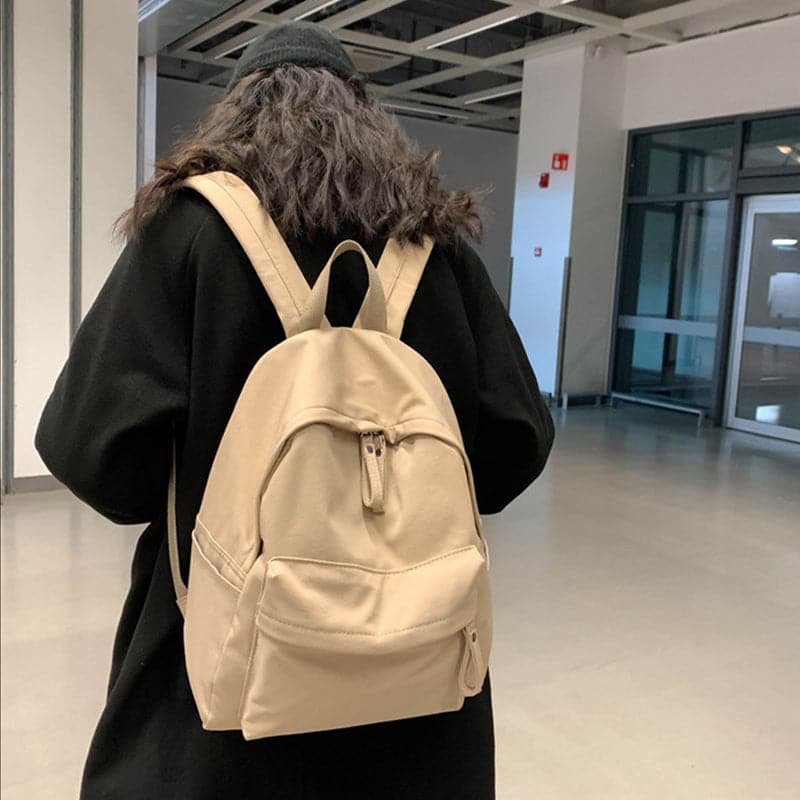 Stylish large cotton zip backpack for everyday adventures