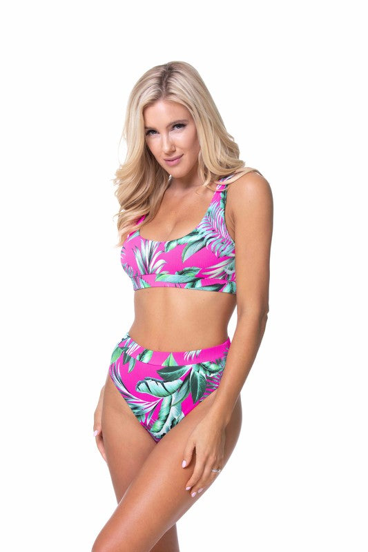Island Glow Ribbed Bikini Set
