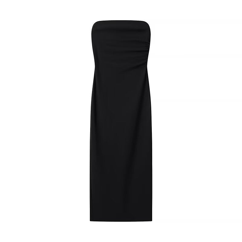 Fall Women Clothing Backless Sexy Slim Tube Top Dress Bella Mia