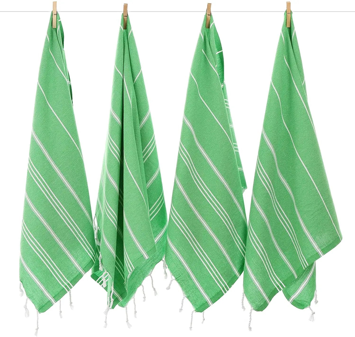 Monaco Hand Towel 100 Percent Natural Turkish Cotton 20 Inch W x 36 Inch L Eco Friendly Quick Drying Soft Large Size - Love Salve 