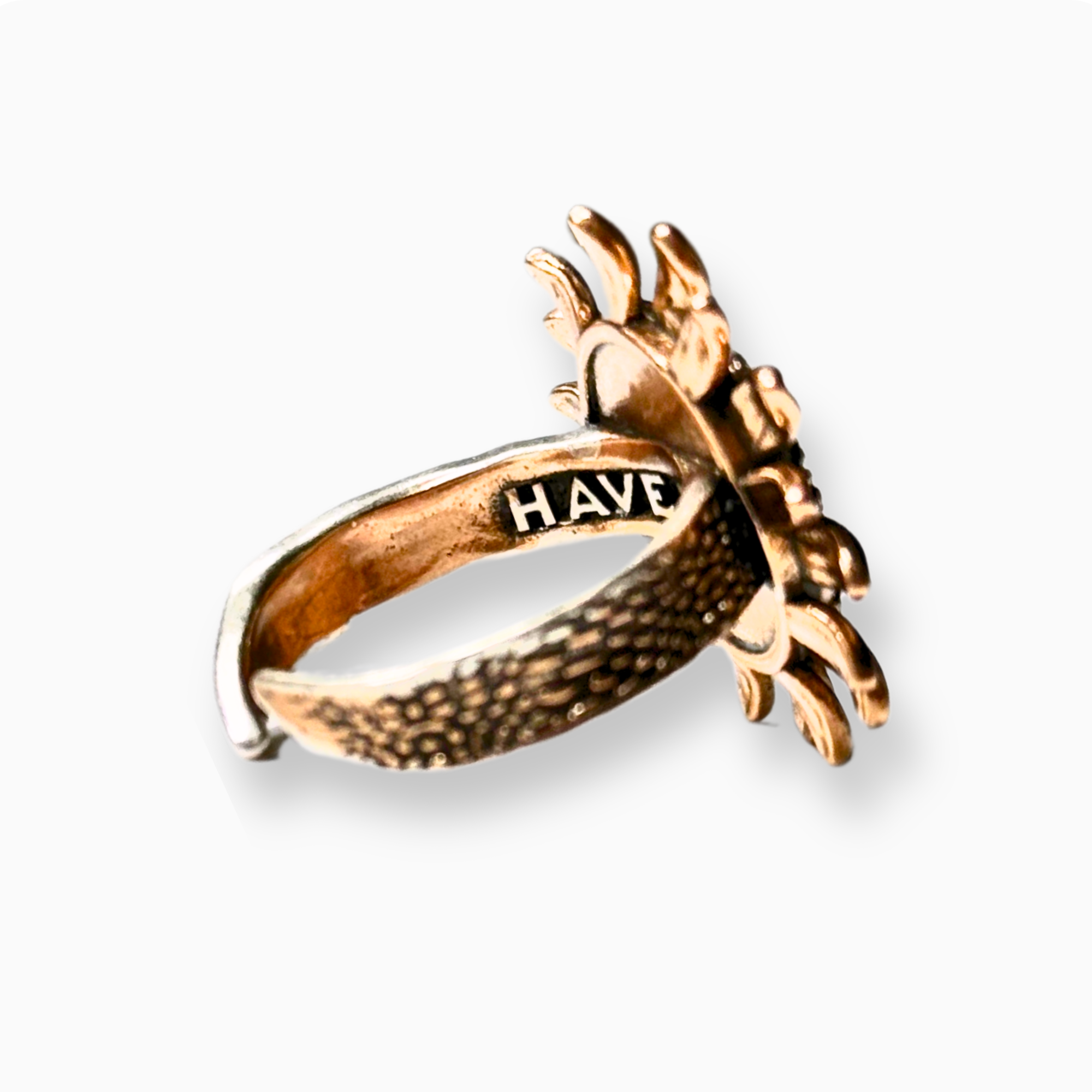 Have Faith Sunflower Inspire Adjustable Ring Katia Designs