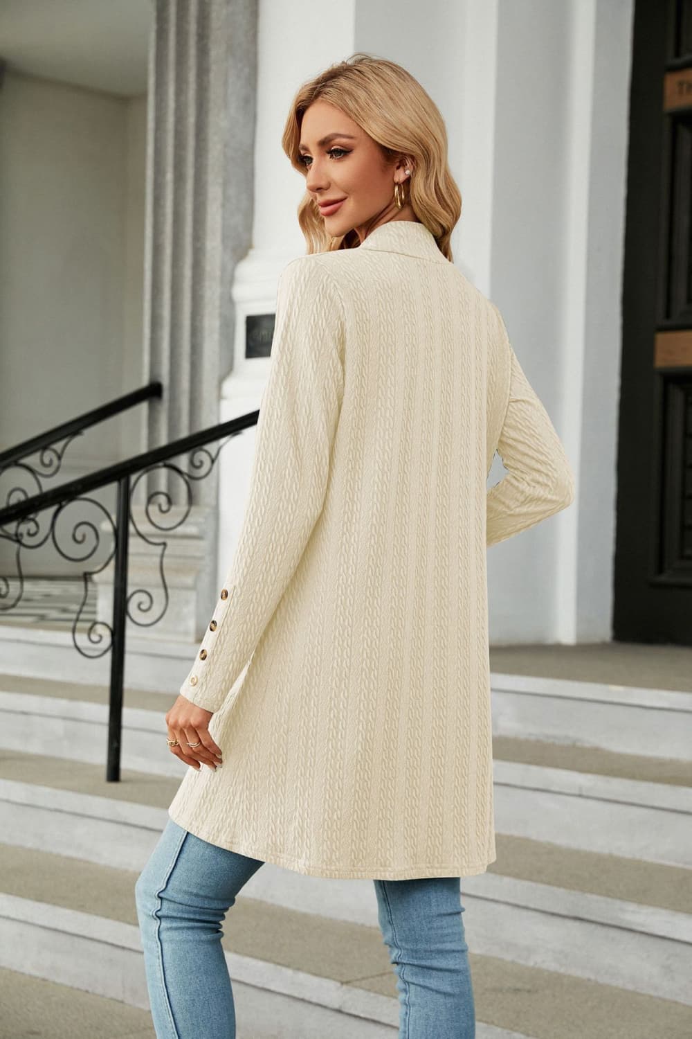 Long Sleeve Open Front Cardigan.