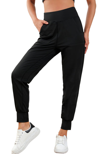 High-waisted joggers with pockets