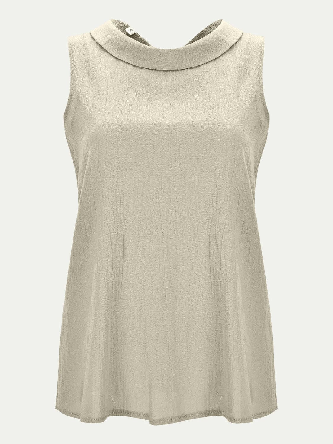 Full Size Round Neck Sleeveless Top.