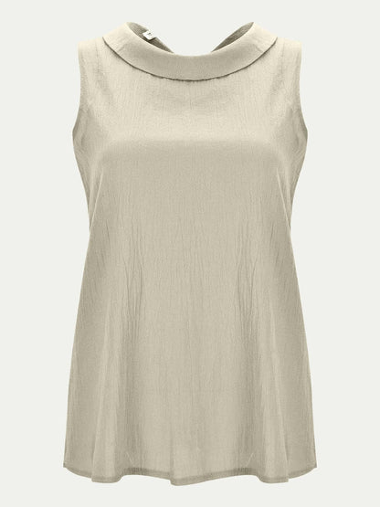 Full Size Round Neck Sleeveless Top.