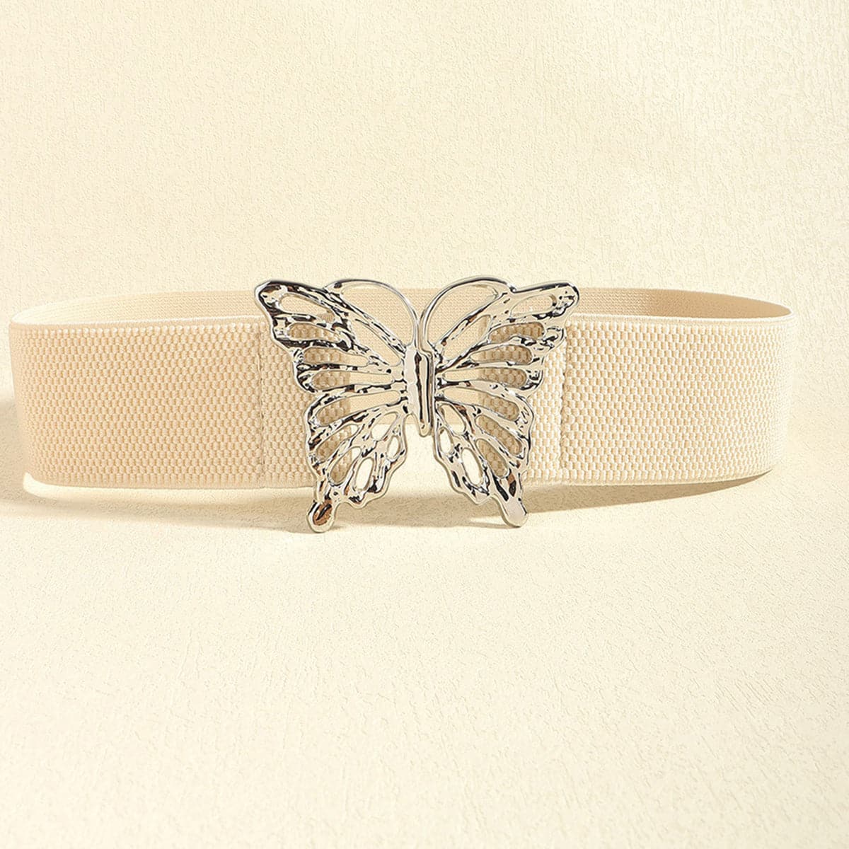 Butterfly Alloy Buckle Elastic Belt.