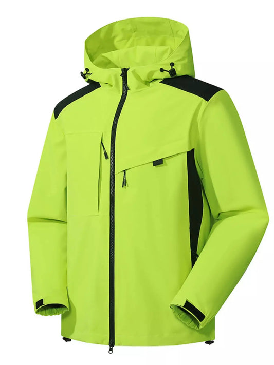 Men's Full Size Waterproof Hooded Zip Up Jacket Plus Size Simply Love