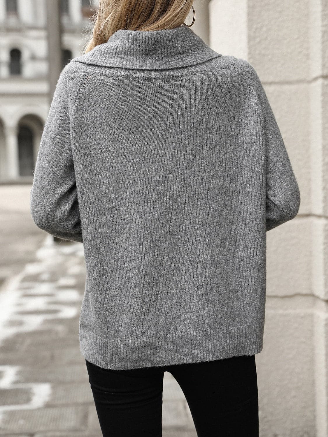 Cozy stretch turtleneck sweater for all-day comfort