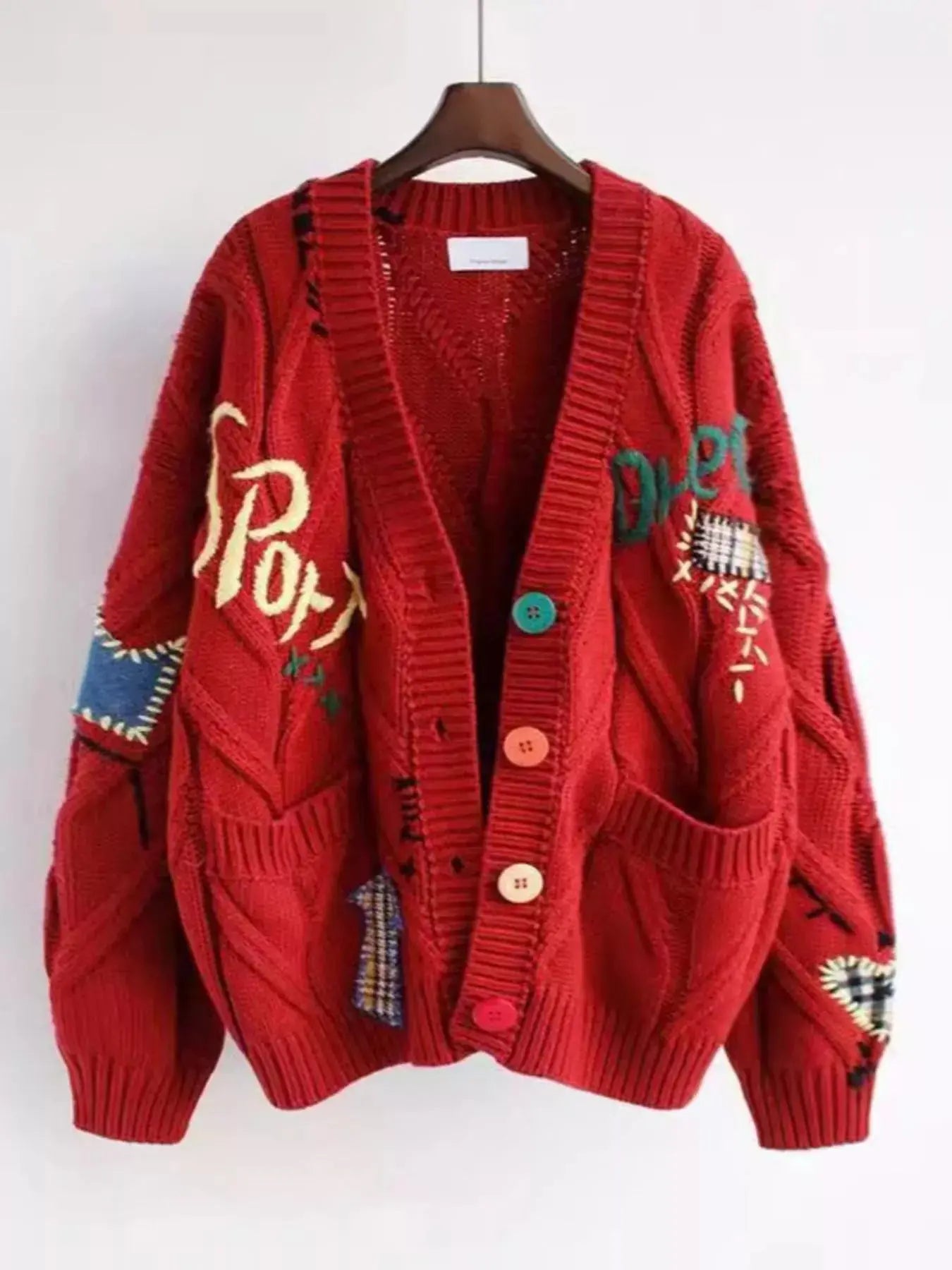 V-Neck Button Down Knit Cardigan Simply Love