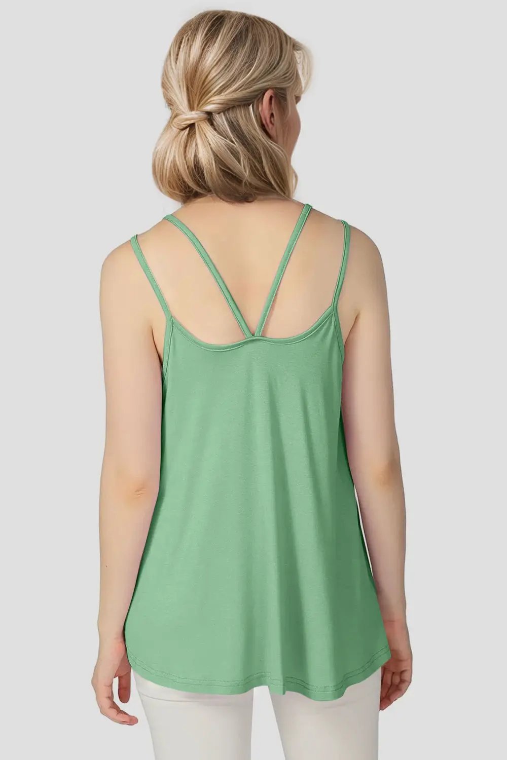 Basic Bae Bamboo Scoop Neck Double Spaghetti Straps Cami - Love Salve