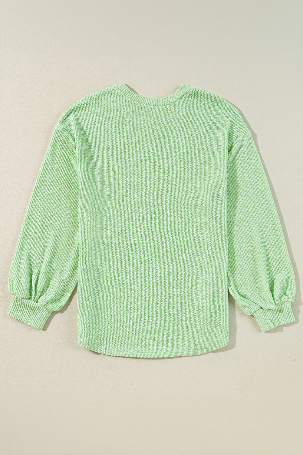 Moonlit jade ribbed pullover top