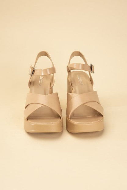 TOUCH-S Crisscross Sandal Heels.