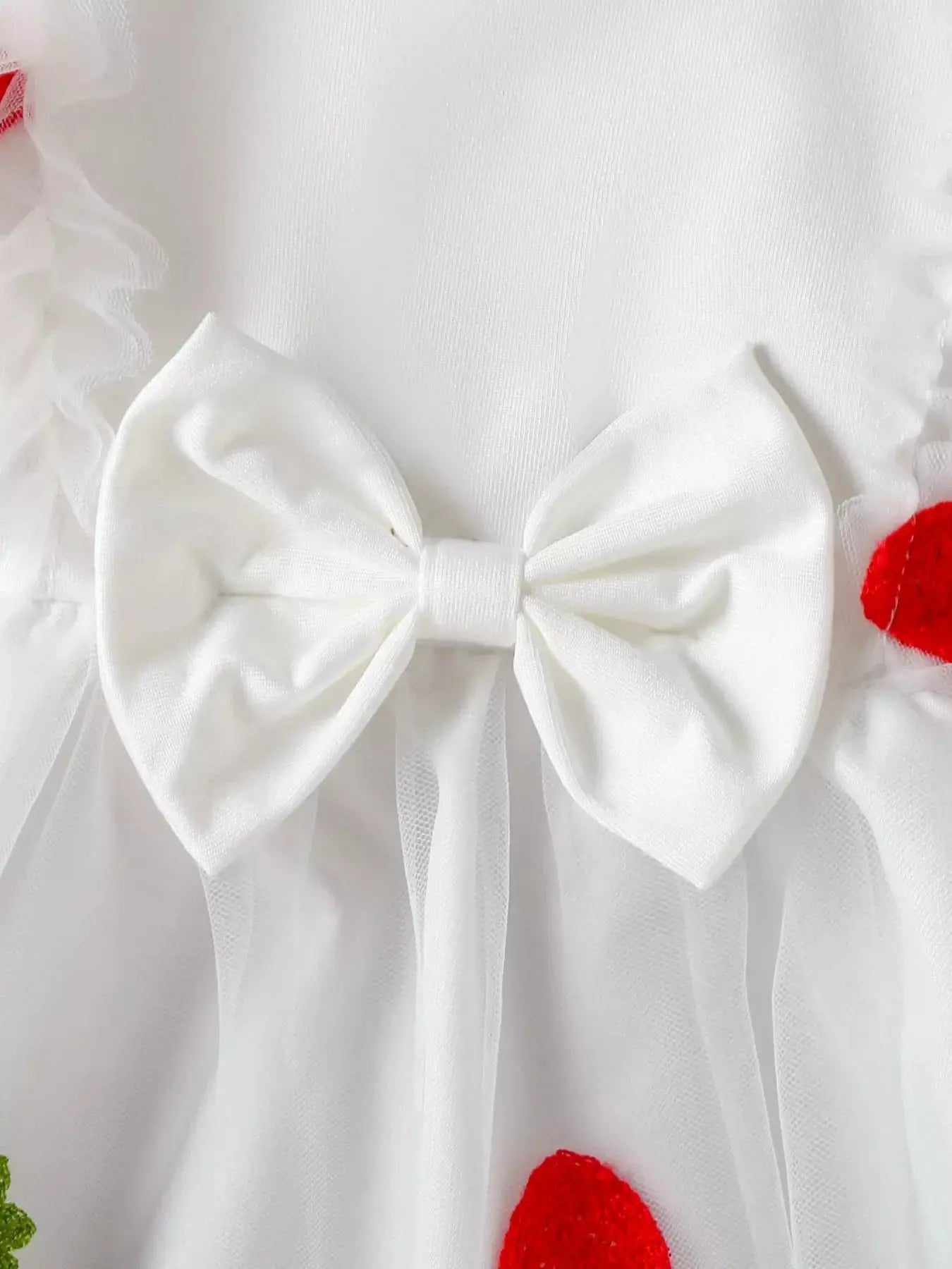 Children's Bow Decor Ruffle Trim Dress Simply Love