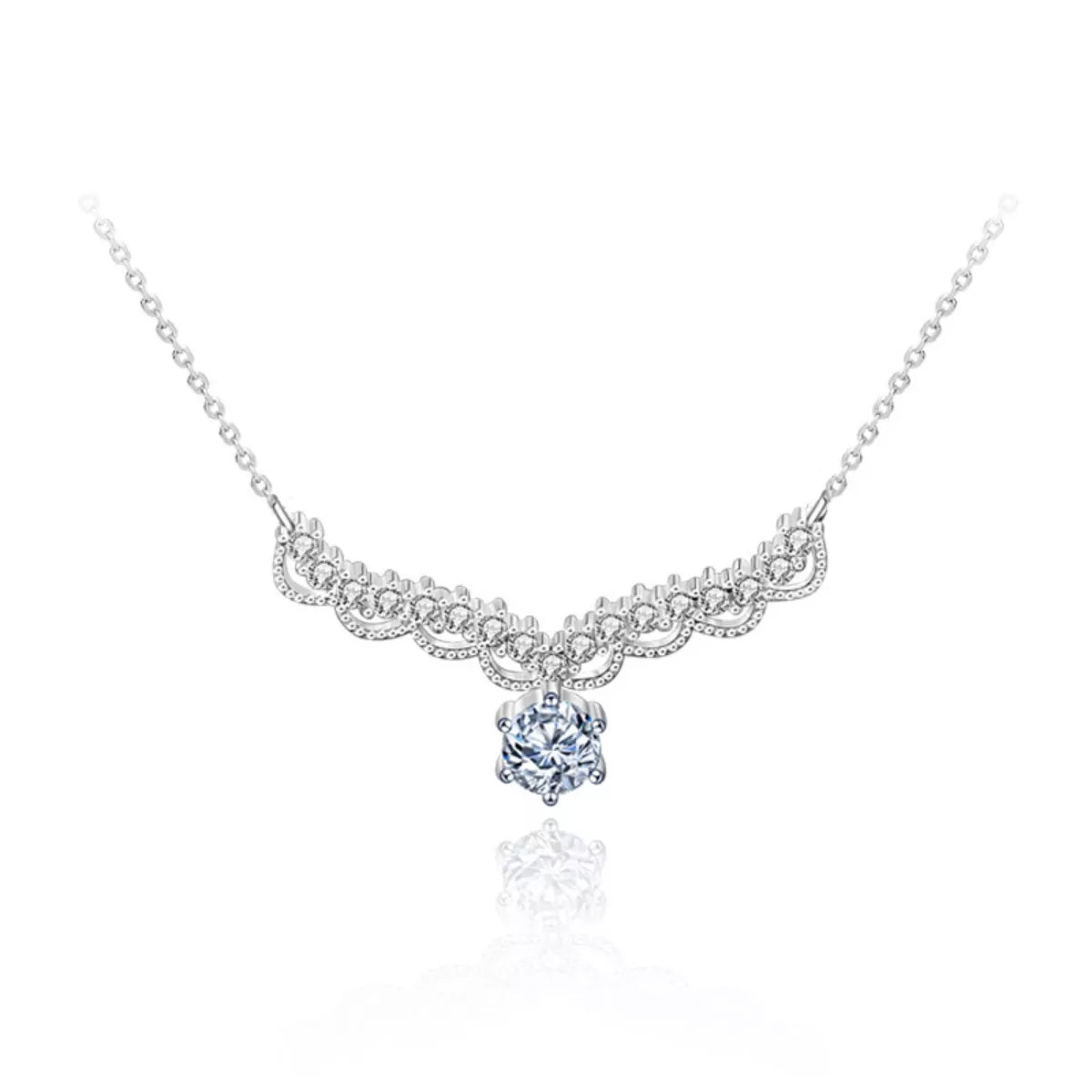 Moissanite 925 Sterling Silver Necklace Simply Love