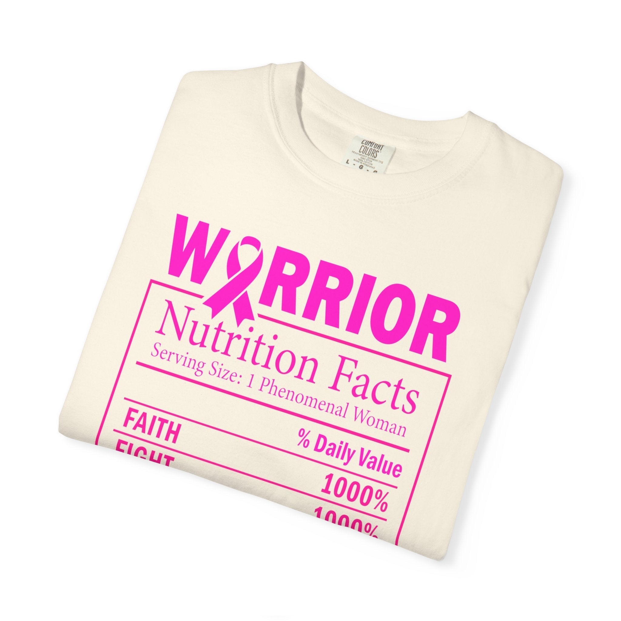 Warrior Nutrition Facts Tee Breast Cancer Awareness Faith Hope Courage Edition For Women Coco’s Tee Boutique