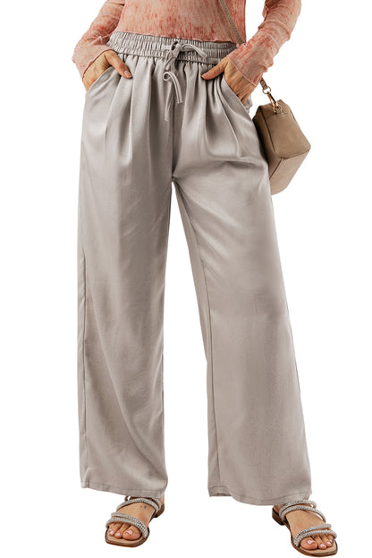 Chic jet stream wide-leg trousers