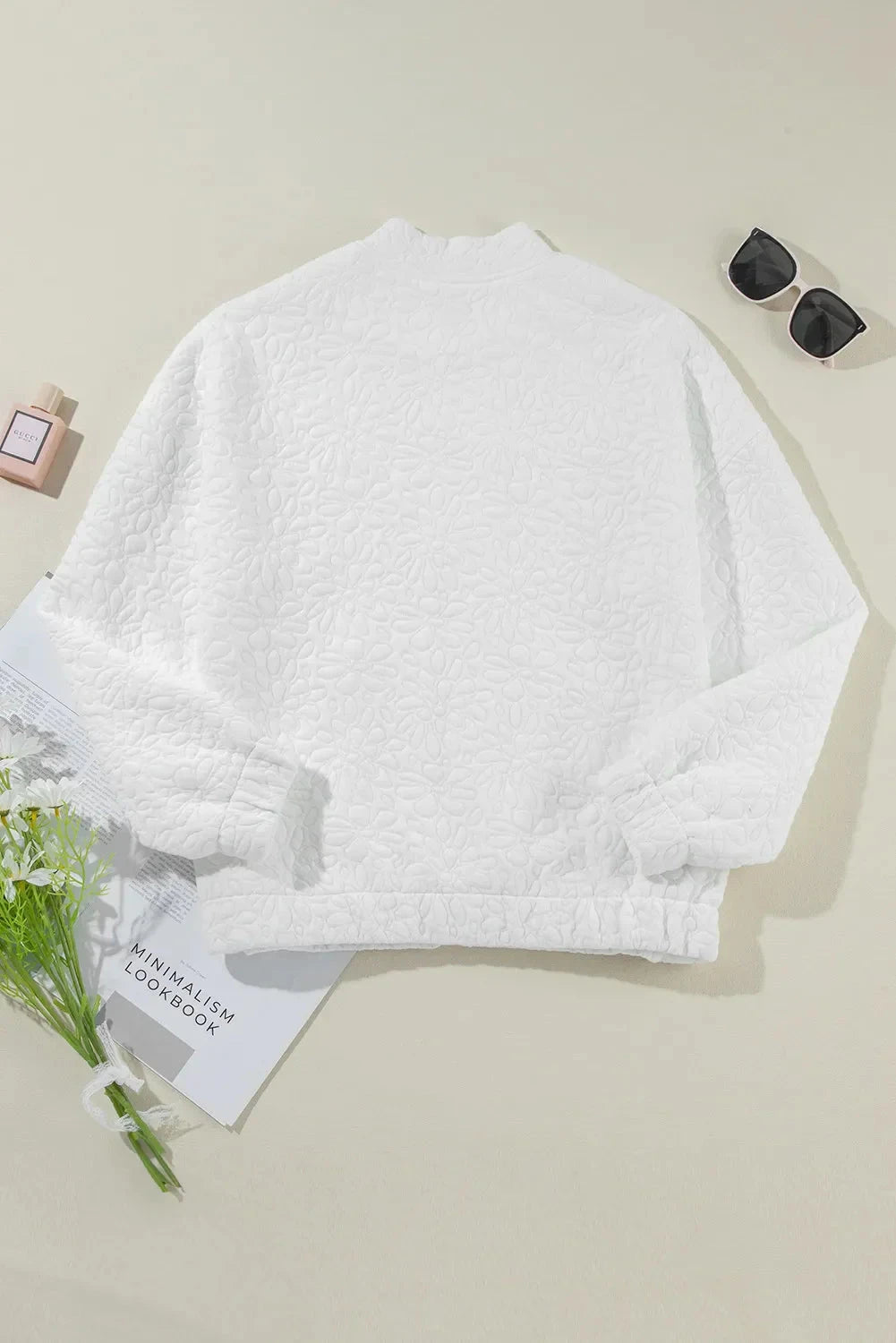 Baseball Collar Floral Quilted Jacket Coco’s Tee Boutique