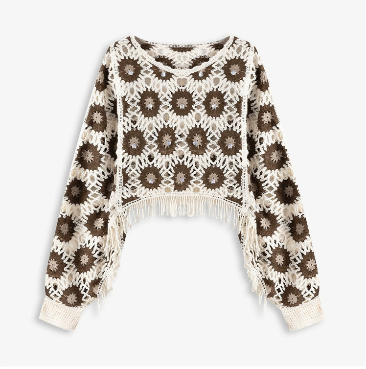 Women Spring And Autumn Floral Long Sleeve Blouse Bella Mia