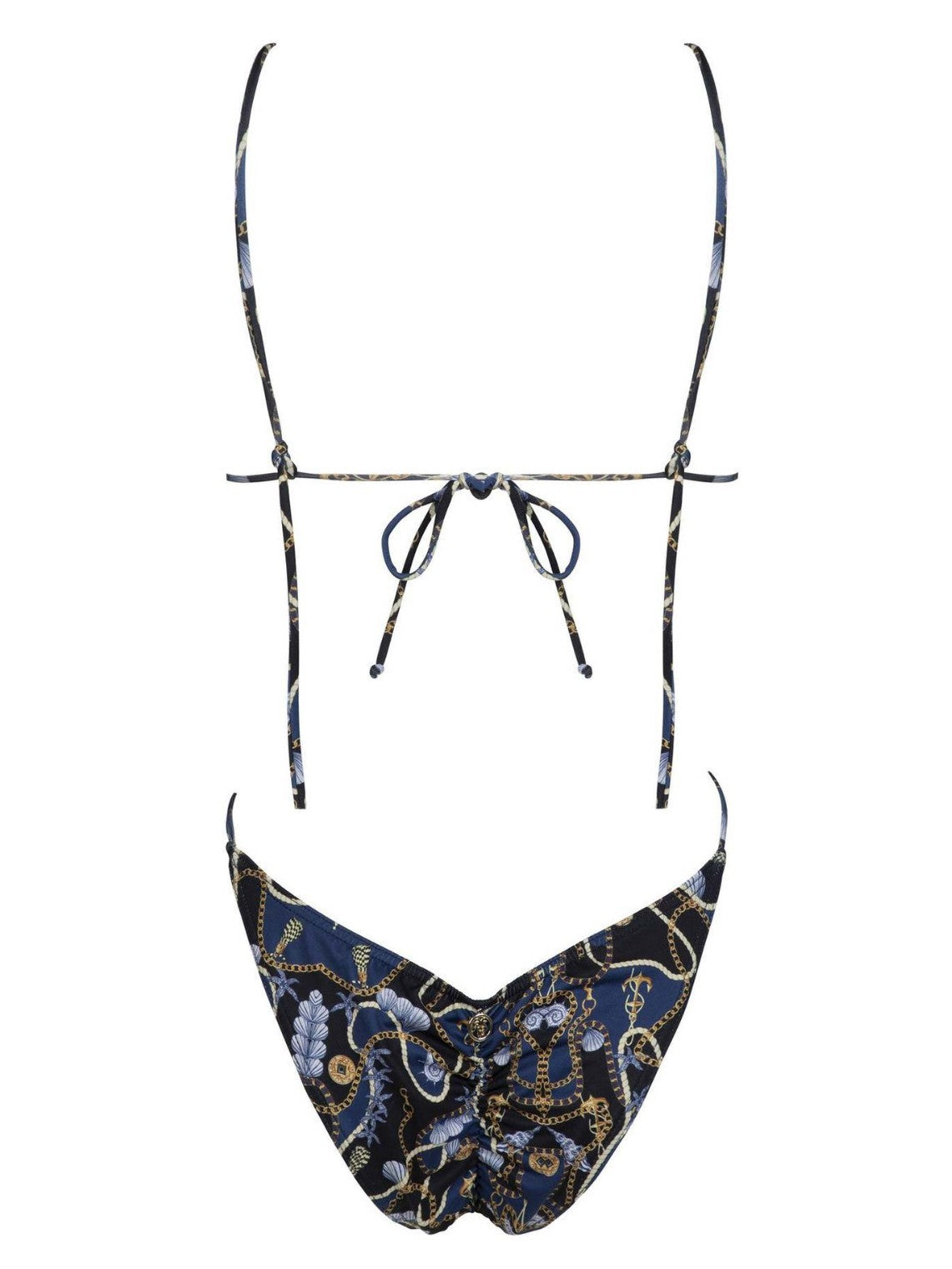 Sexy Deep V Plunge One Piece Swimsuit Women Summer Sexy Printed Lace up Backless Swimsuit Bella Mia