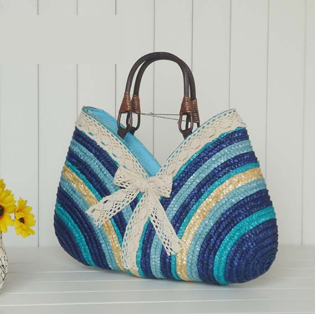 Color Straw Machine Order Handmade Straw Bag Wild Beach Woven Bag Bella Mia