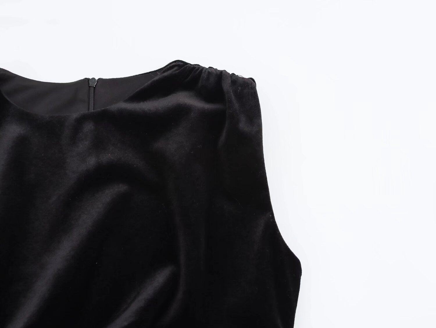 Spring Women Elegant Velvet Texture Pleated Midi Dress Bella Mia