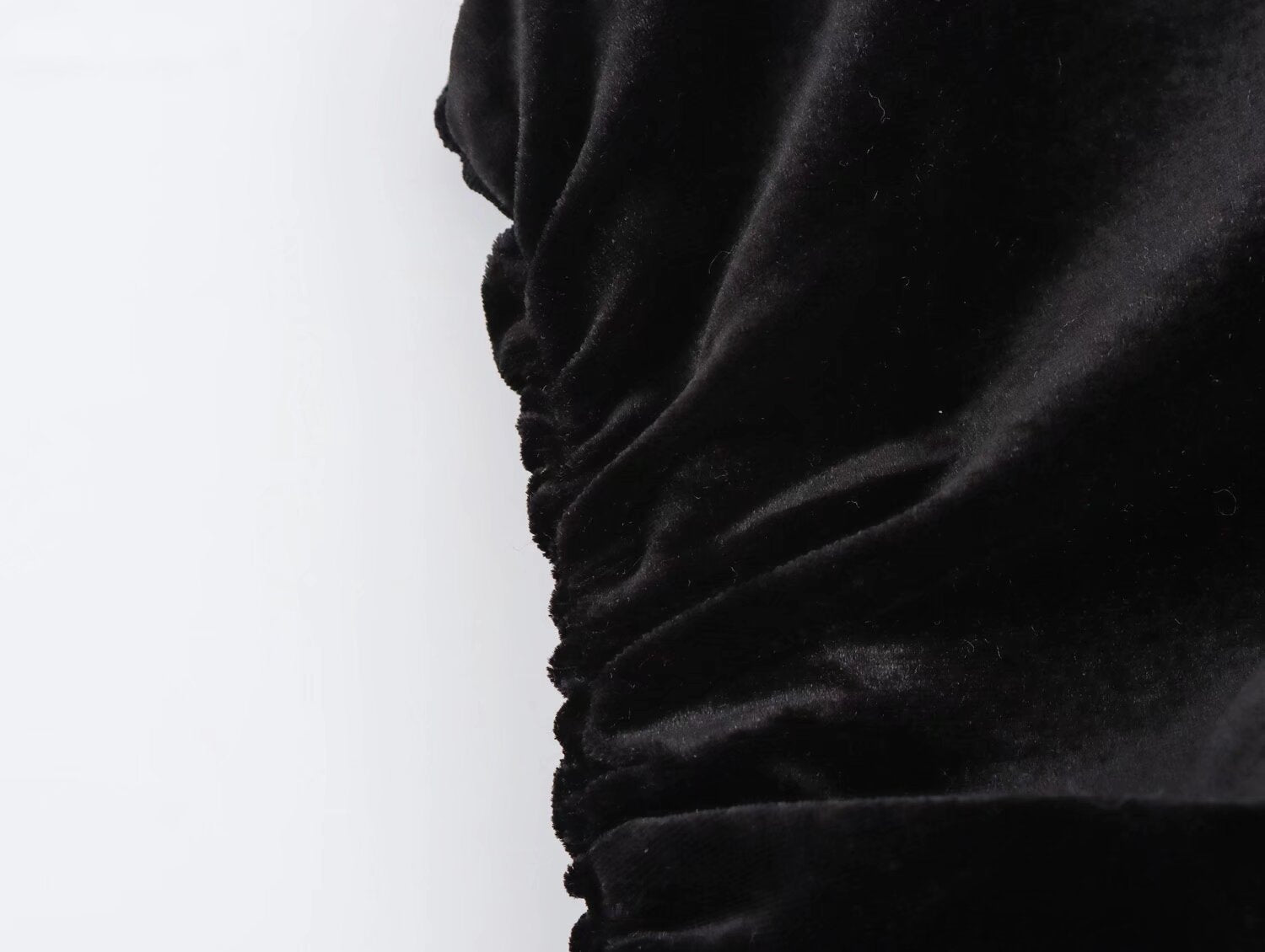 Spring Women Elegant Velvet Texture Pleated Midi Dress Bella Mia