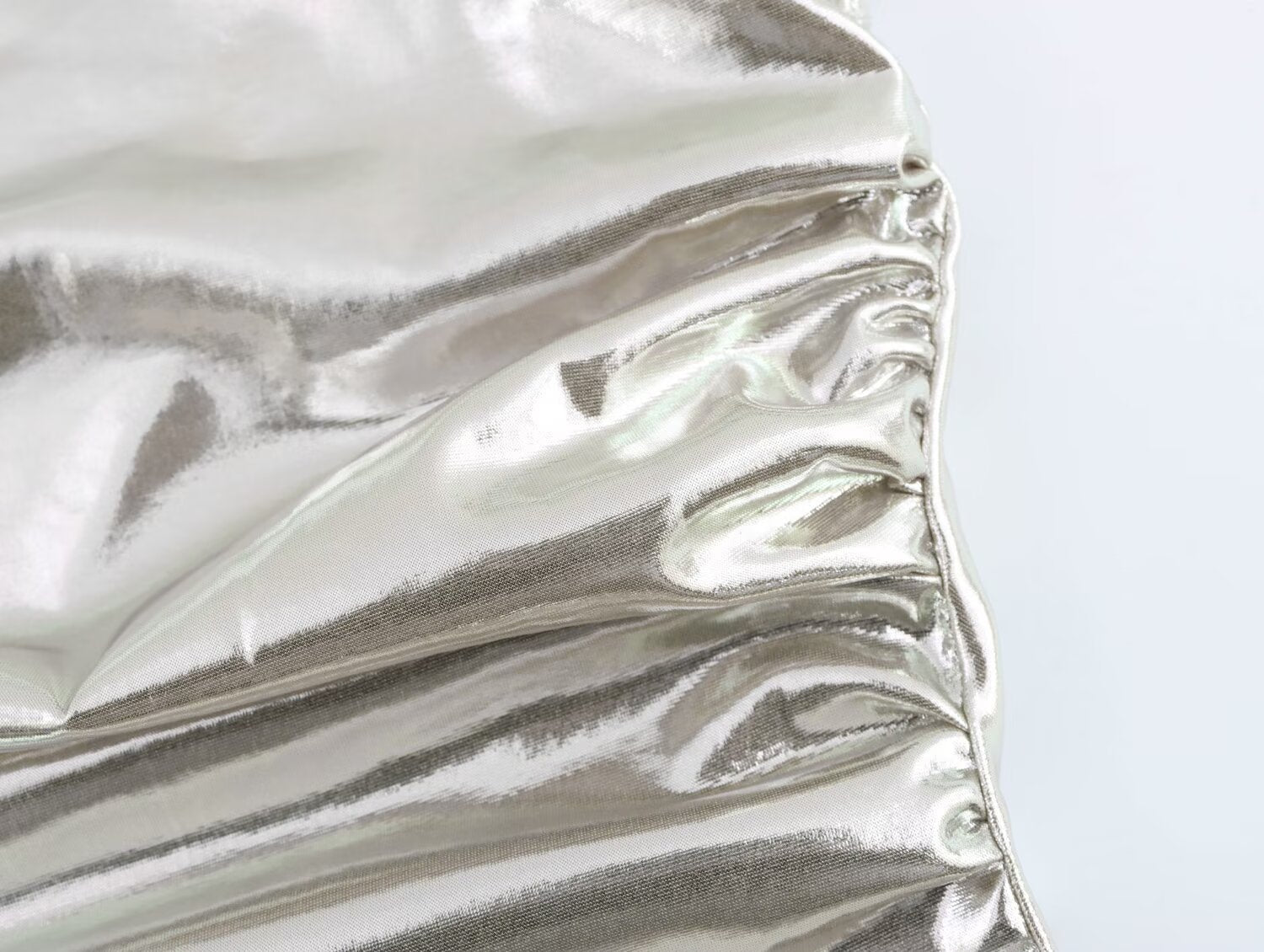 Women Clothing Metal Foil Pleated Slim Strap Dress Bella Mia