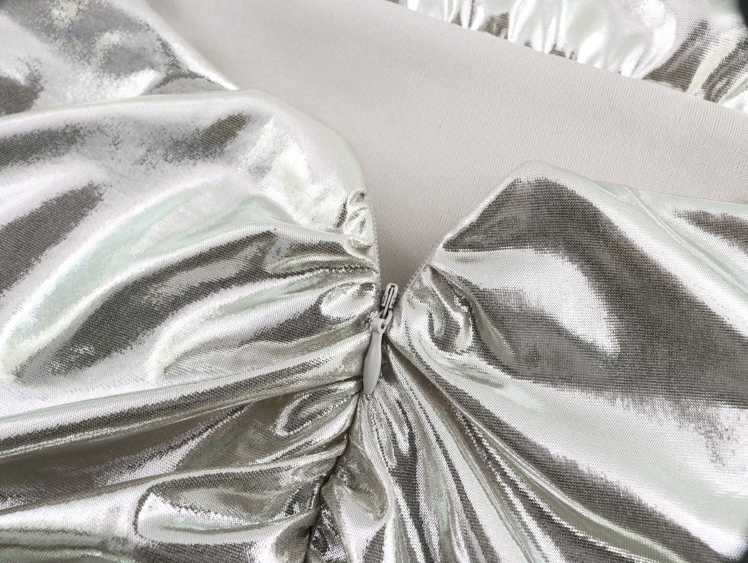 Women Clothing Metal Foil Pleated Slim Strap Dress Bella Mia