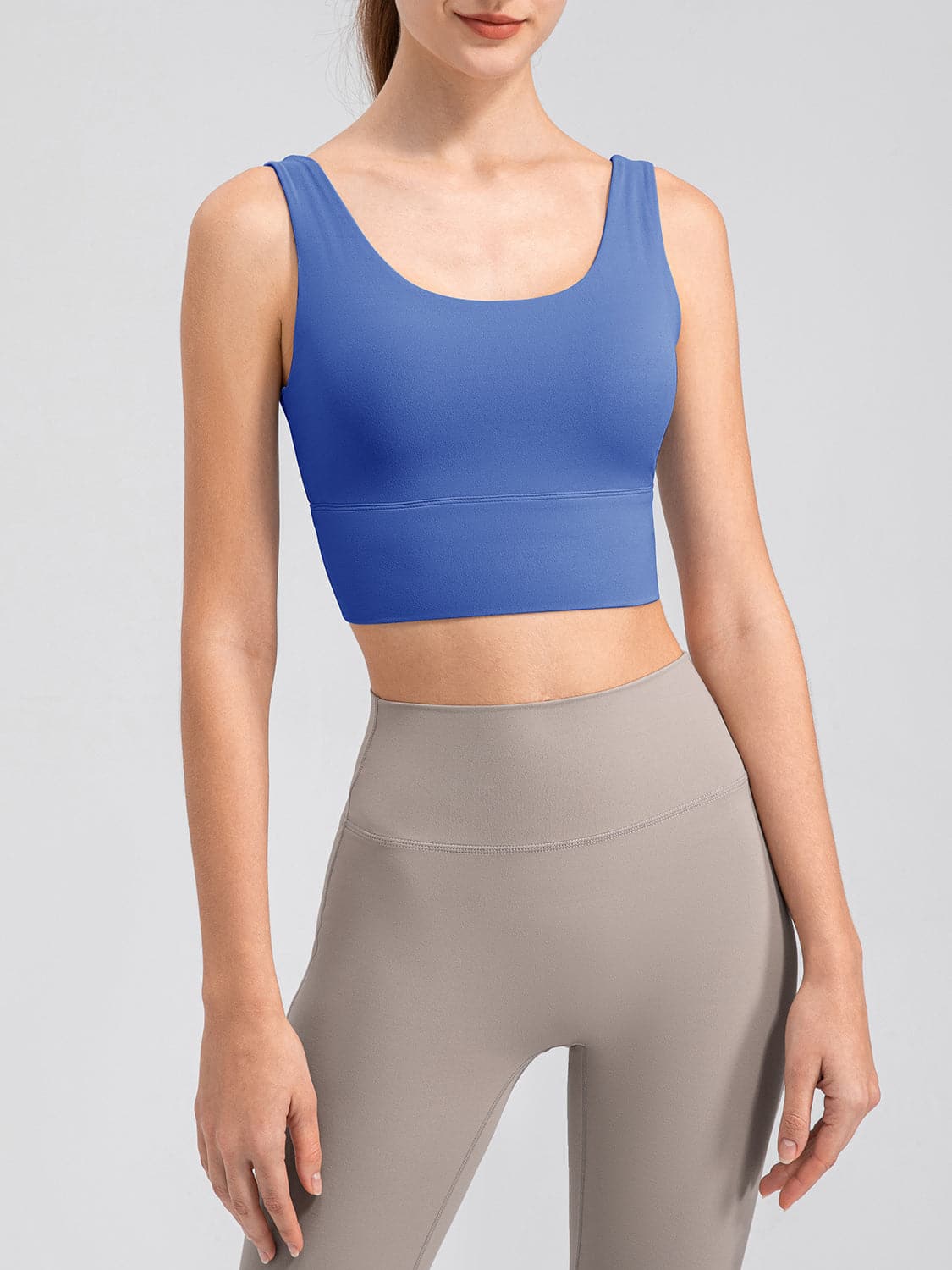 Scoop Neck Wide Strap Active Tank.