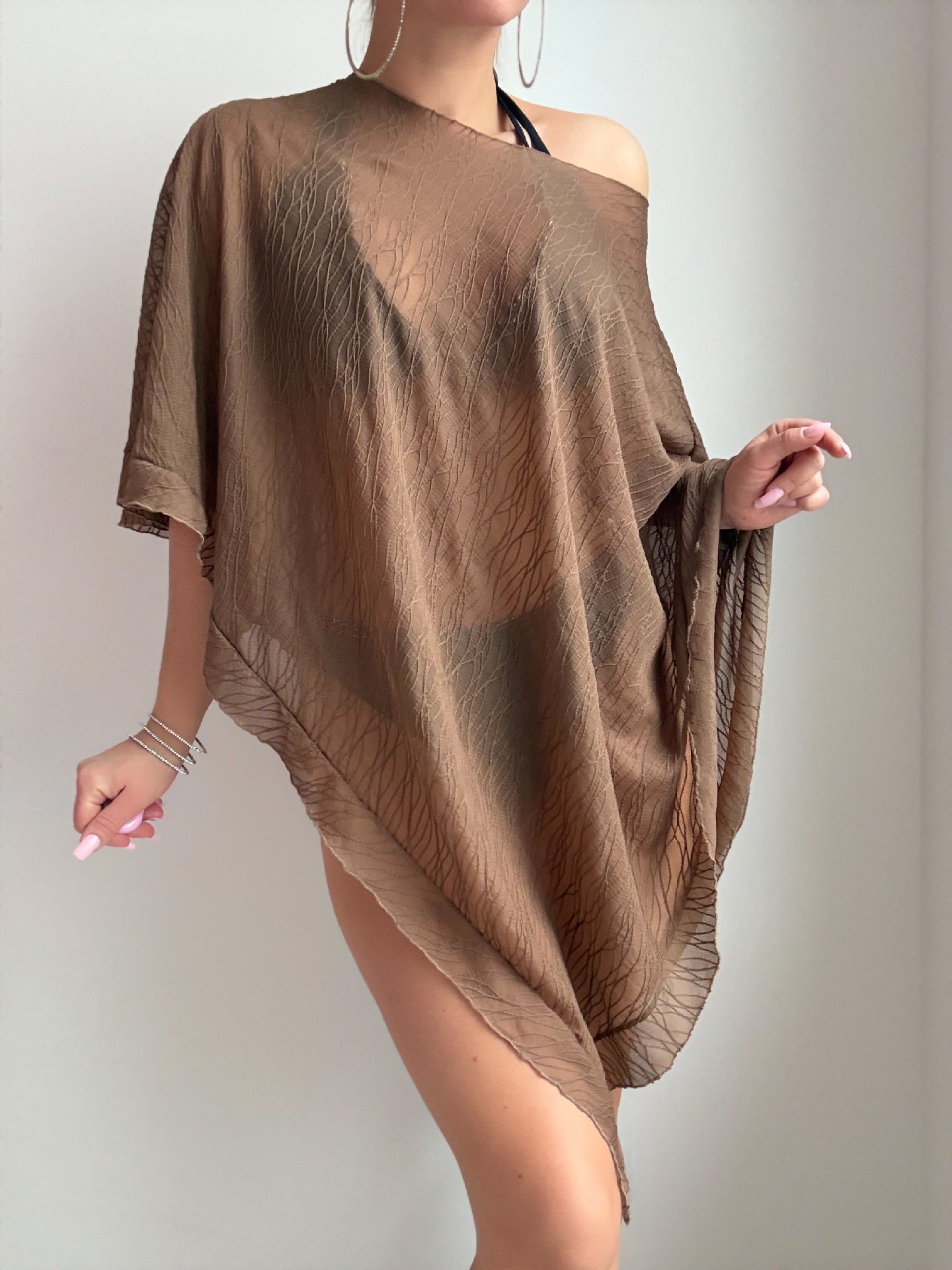 Women Solid Color Vacation Blouse Swimsuit Bella Mia