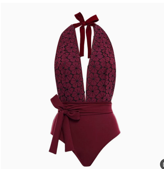 Women One Piece Swimming Bandage Women Tight Retro Printed Bikini Swimsuit Chiffon Skirt Set Bella Mia