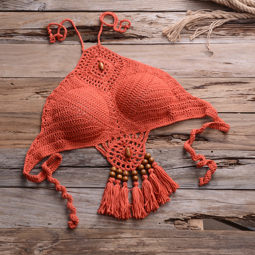 Bikini Handmade Tassel Bohemian Swimsuit Sexy Lady Beach Swimming Clothing Bella Mia