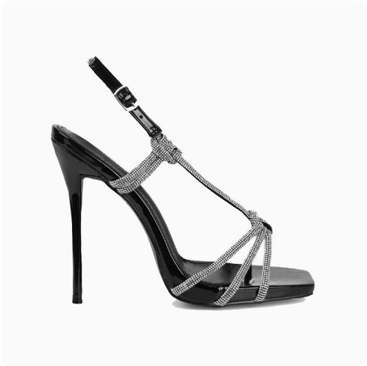 Ladies Heels Spring Street Date Rhinestone Cocktail Pointed Stiletto Heel Women Ultra High Heel Sandals Bella Mia