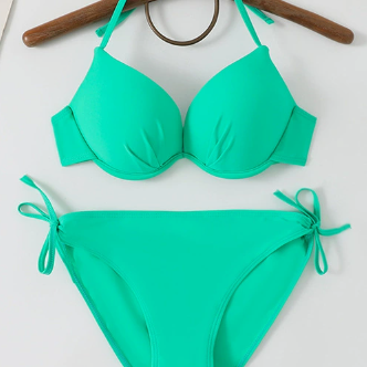 Beach Vacation Underwire Bikini Swimsuit Women Underwire Gather Big Small Breasts Sexy Three Point Swimsuit Women Bella Mia