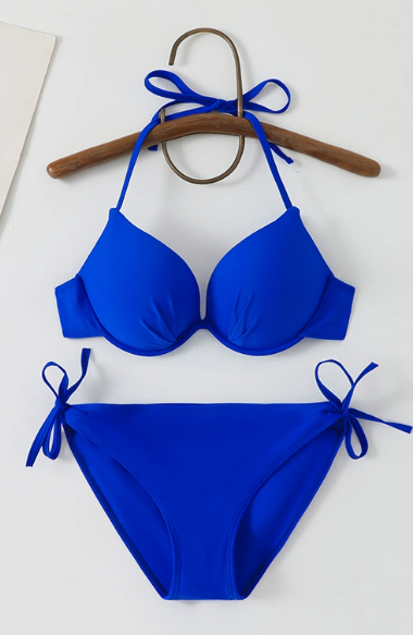 Spring Vacation Beach Bikini Swimsuit Women Steel Bracket Gathered Sexy Three Point Swimsuit Three Piece Sets Bella Mia