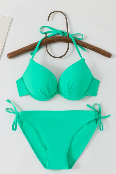 Spring Vacation Beach Bikini Swimsuit Women Steel Bracket Gathered Sexy Three Point Swimsuit Three Piece Sets Bella Mia