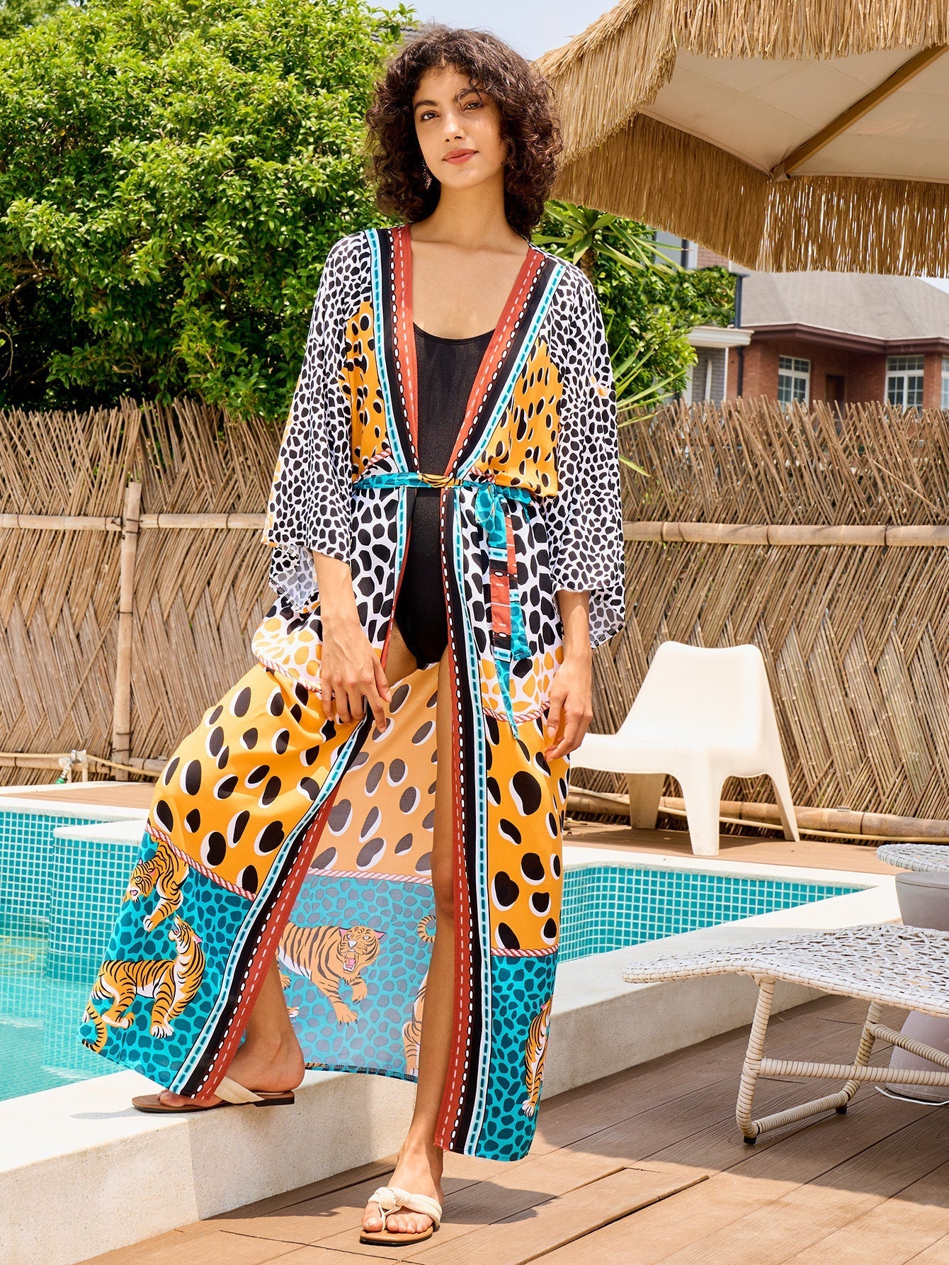 Cotton Holiday Loose Sun Protection Cardigan Long Beach Jacket Bikini Cover up Swimsuit Blouse Bella Mia