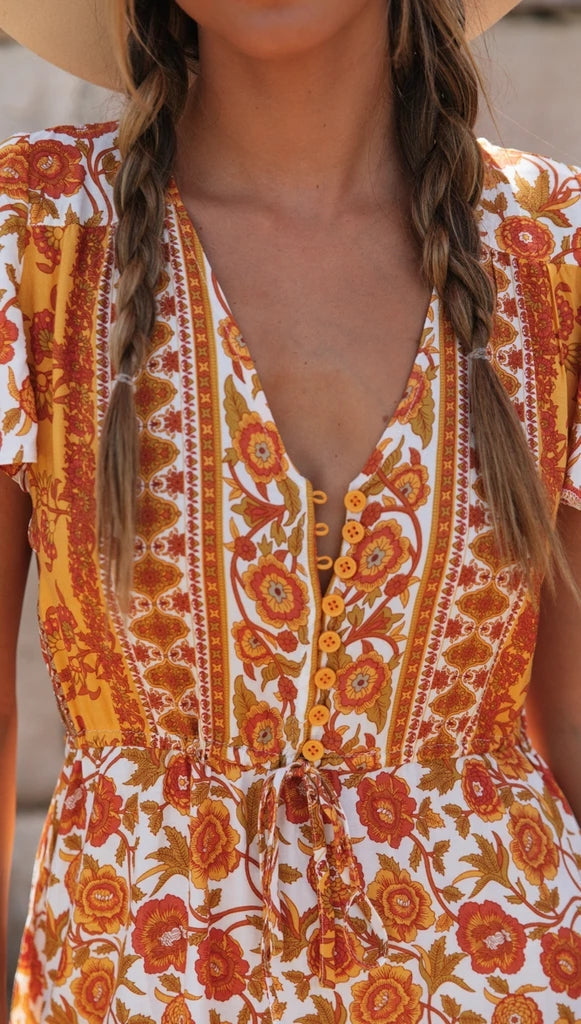 Women Clothing Best Casual Vacation Rayon Positioning Floral Print Maxi Dress Bella Mia