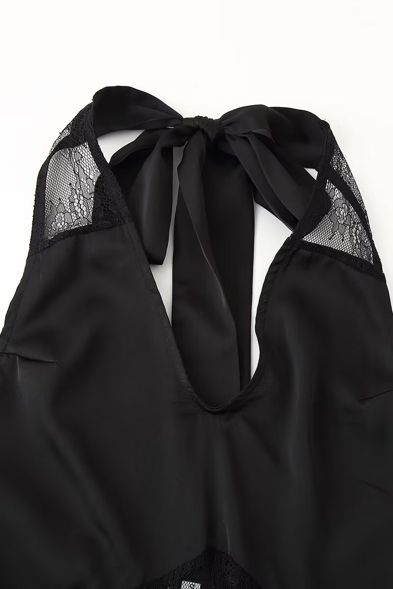 Women Dress Sexy Voile Stitched Backless Maxi Dress Bella Mia