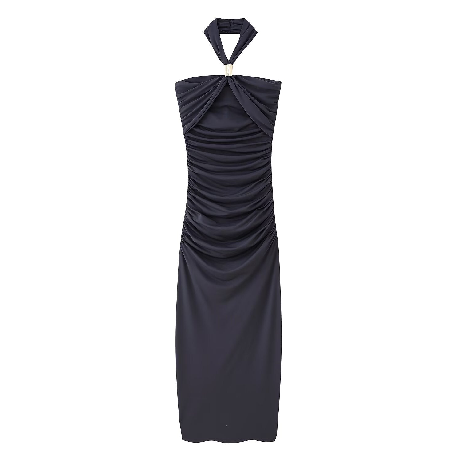 Spring Dress Women Slim Fit Slimming Casual Pleated Hip Design Bella Mia