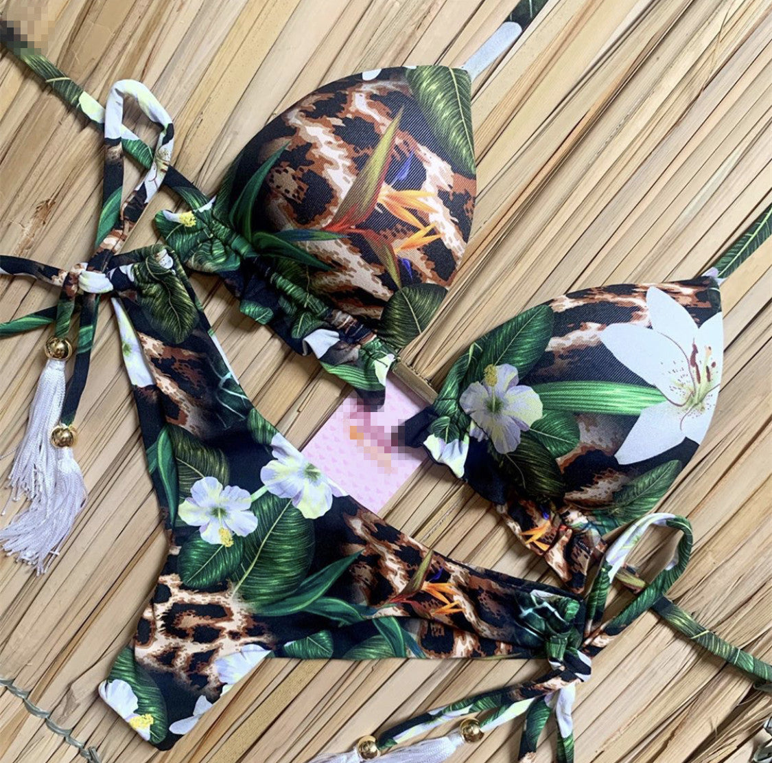 Bikini Swimsuit Printed Tassel Bikini Swimwear Bella Mia