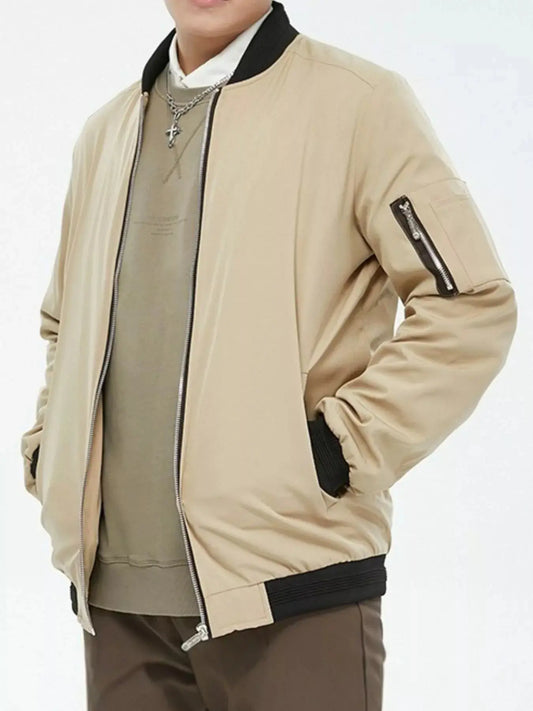 Men's Plus Size Casual Lightweight Bomber Jacket Simply Love